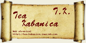 Tea Kabanica vizit kartica